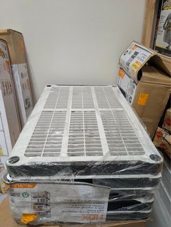 HDX 5-Tier Easy Assembly Multi-purpose Plastic Garage Storage Shelving Unit in Gray – Open Box