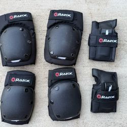 YOUTH Razor Knee & Elbow Pads, Wrist Guards