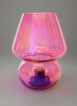 small pink mushroom lamp