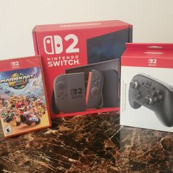 Nintendo Switch 2 + Mario Cart World hard copy + Switch 2 controller