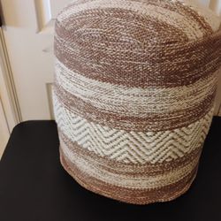 Upholstered Pouf Ottoman 