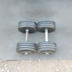 2x90lbs Dumbbells 