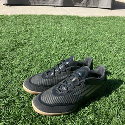 Sz 9.5 Men Adidas F50 League Indoor Soccer Shoes Black Gold