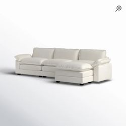 Upholstered cloud Sofa & Couch with Ottoman 