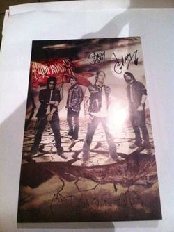 Papa Roach signed poster