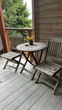 Teak table and chairs