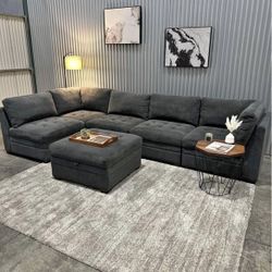 Thomasville Tisdale 6-Piece Modular Sectional (Dark Gray) *FREE DELIVERY 🚚* 