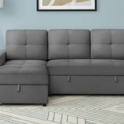 New SOFA SLEEPER Sectional L SHAPED with FULL Size Bed 