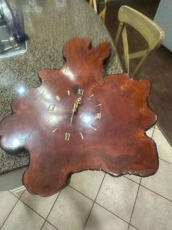 Tree slab  clock or table