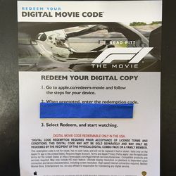 THE F1 MOVIE (Digital Code)