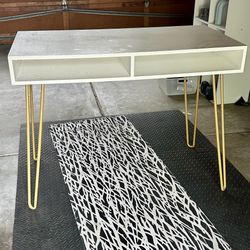 Modern Desk with Gold Legs