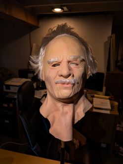 Realistic Old Man Full Head Mask – Halloween / Costume –