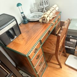 Wooden Desk And Chair 