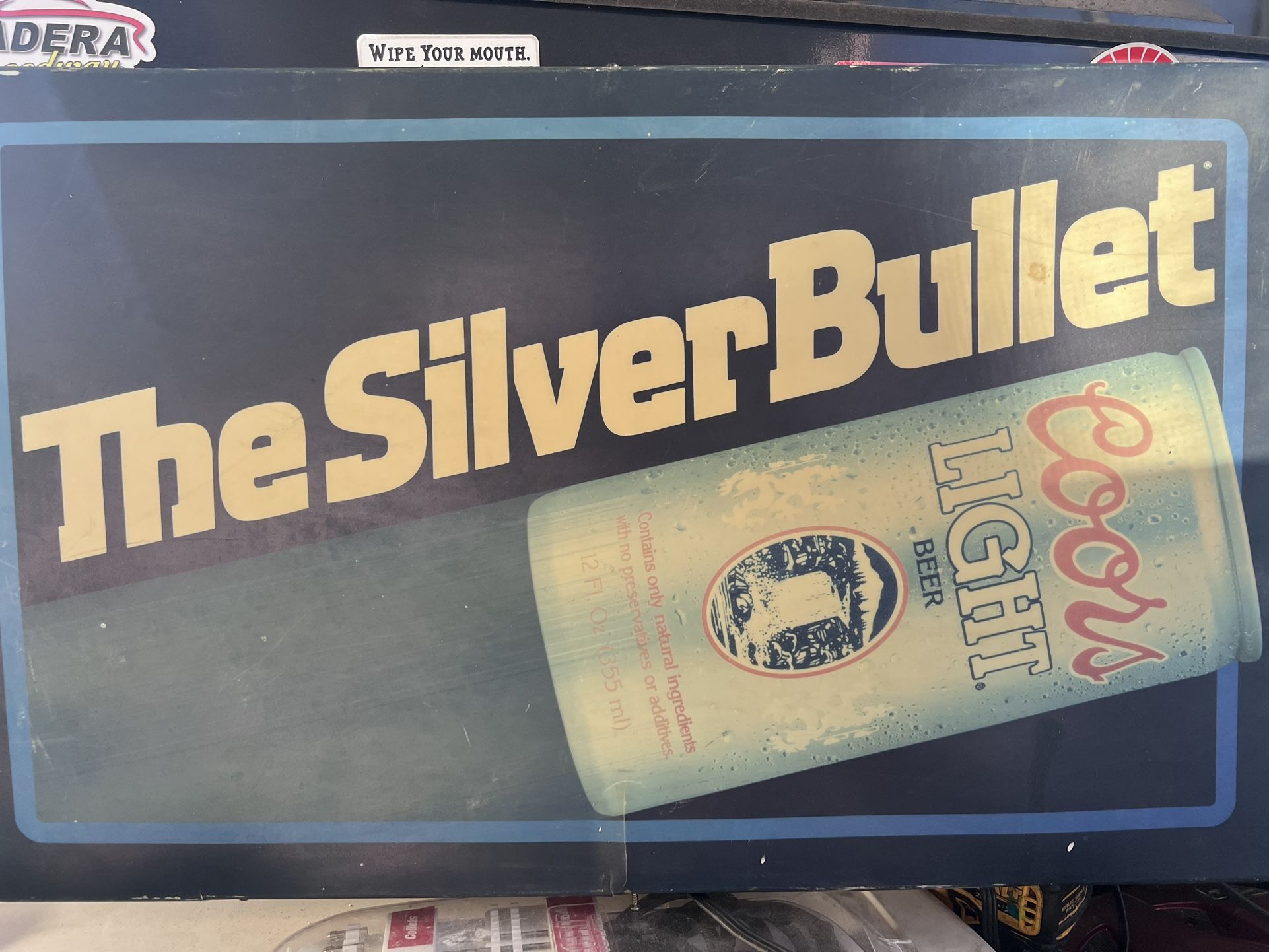 Vintage Lighted Silver Bullet Beer Sign