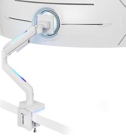 Ultrawide Adjustable Gaming Computer Monitor arm for 17-49'' Heavy Duty Screen up to 44lbs with RGB Lights
