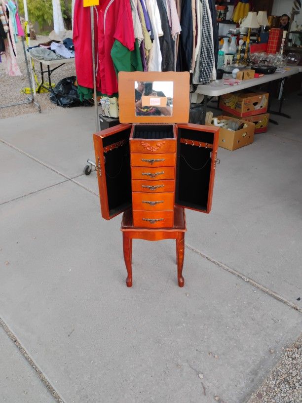 Wood Jewelry Cabinet