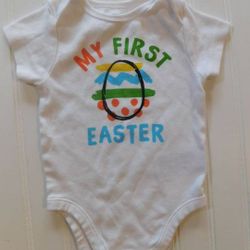 Old Navy MY FIRST EASTER Bodysuit size 6-12 Months


