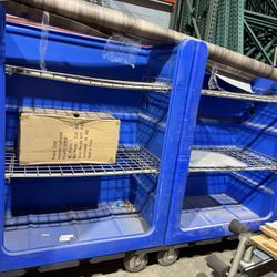 Commercial Plastic Rolling  Utility Cart 