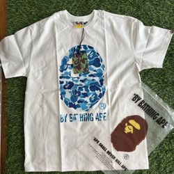 Blue Camo Bape Shirt Size Medium And Large 