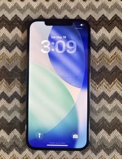 iPhone 12 Pro Max blue 128 GB T-Mobile with black silicone, MagSafe Apple phone case