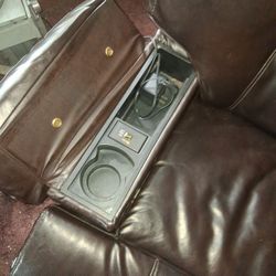 Leather Recliner With Heat Controller 