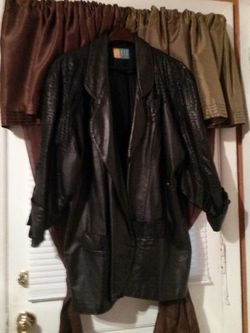 Leather coat