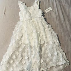 NWT Girls White Dress With Built In Shorts