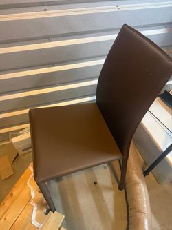 4 leather dinning chairs and night stand