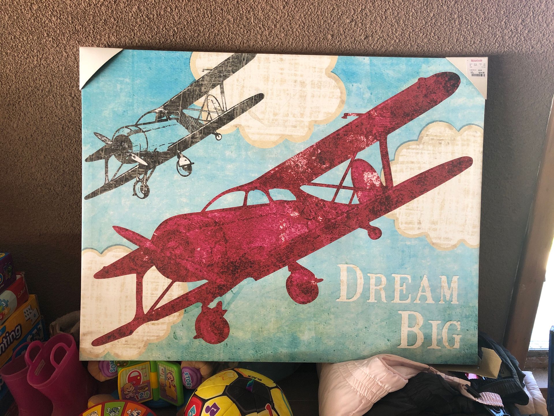 Kids room airplane picture