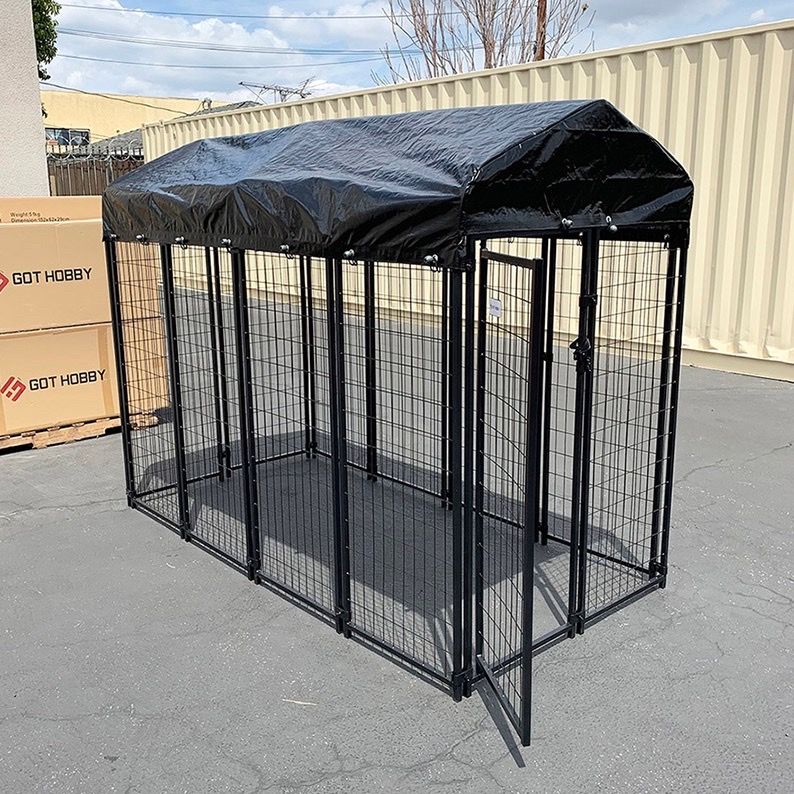 $290 (New in Box) Large heavy duty kennel with cover dog cage crate pet playpen (8’l x 4’w x 6’h)