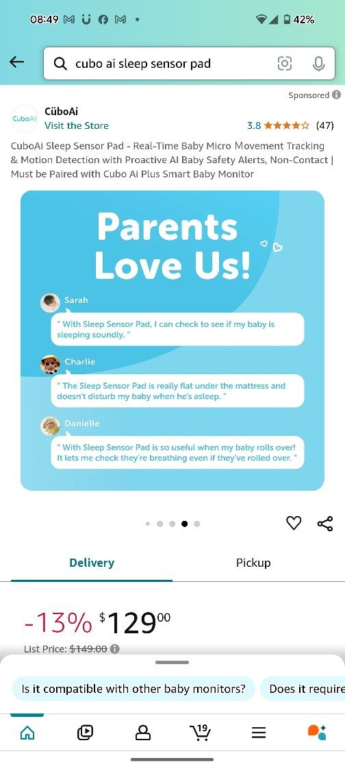 Cubo AI Sleep Sensor
