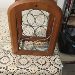 Wine Rack . Long 11 Inches 1/2, Width 6 Inches 1/2, Height 15 Inches 