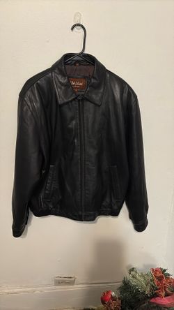 Black leather jacket 