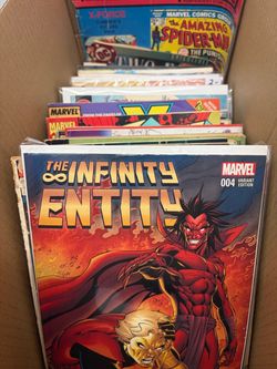 3 boxes of mixed Marvel and DC Comic Books