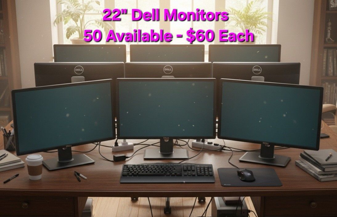 22" Dell Monitors 50 Available 