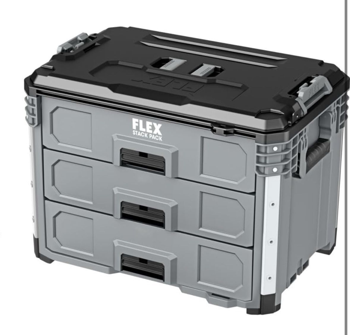 FLEX STACK PACK 22-in W x 10.3-in H x 15.1-in D 3-Drawer Polypropyleneyy Tool Box