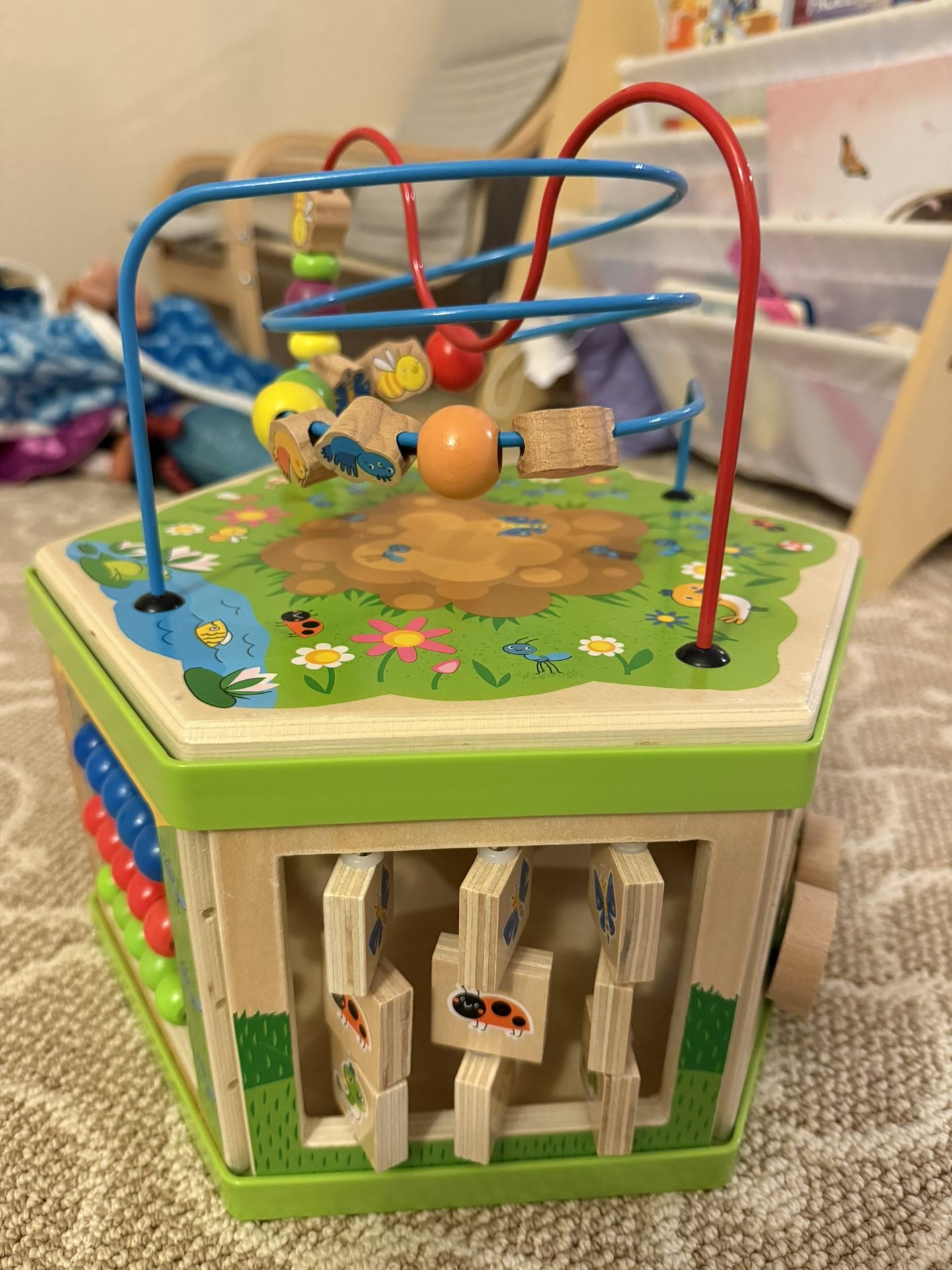 Wooden Educational Activity Cube