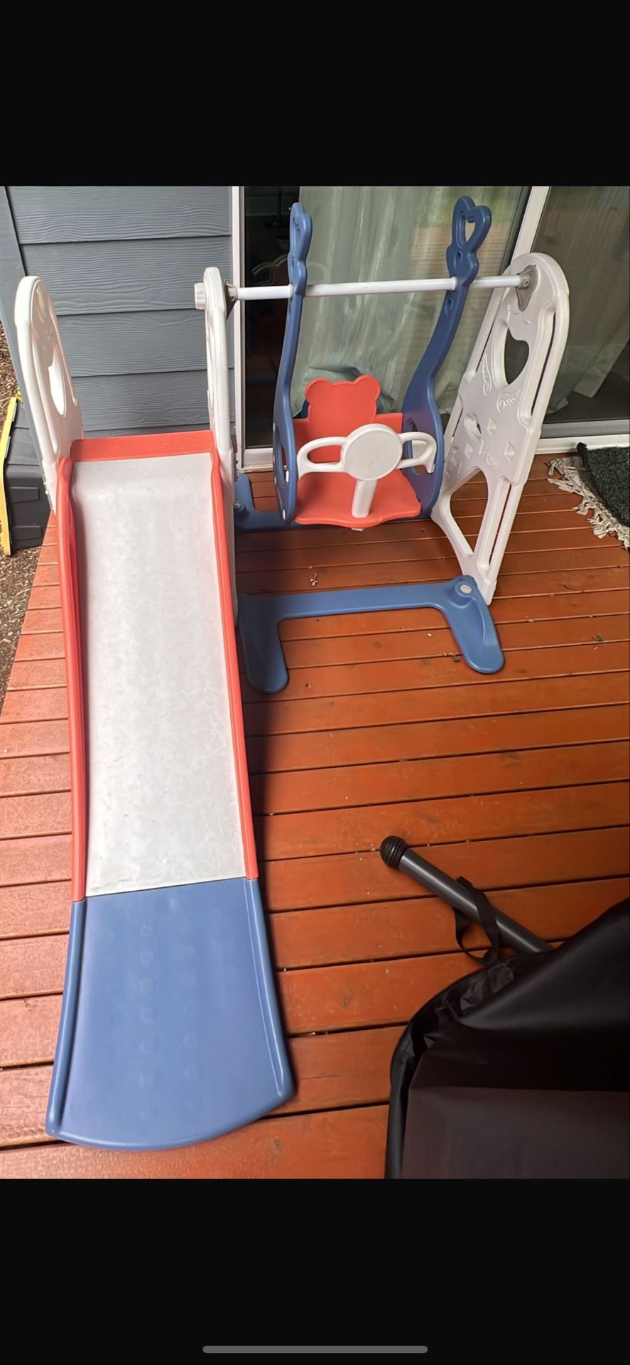 Toddler Slide and Swing Set, 4 in 1 Kids Play Climber Slide Playset Indoor