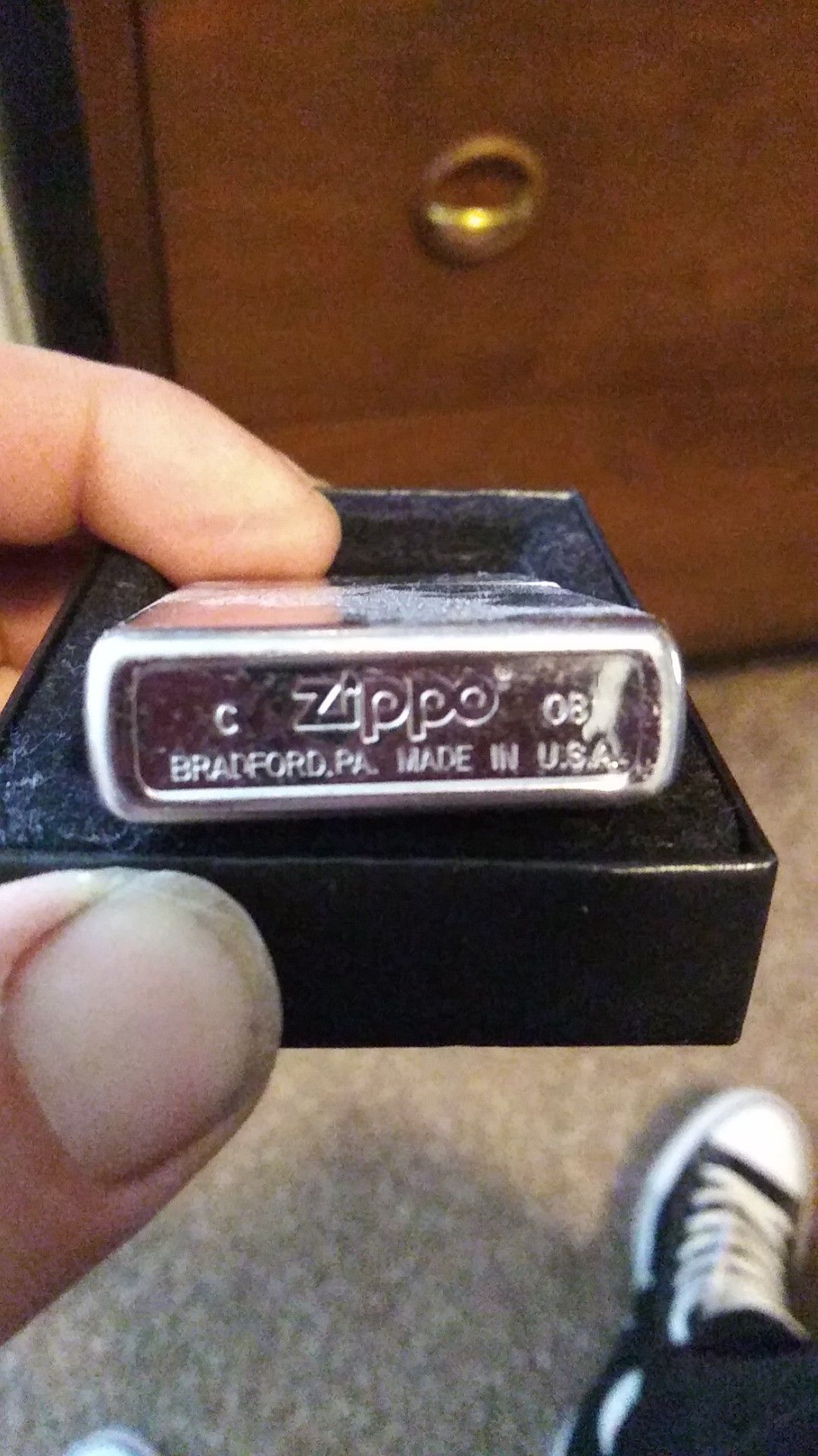 Genuine brushed finished Zippo