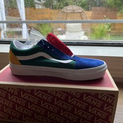 Old Skool Blue And Green Yacht Club Vans