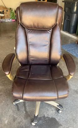 Large leather desk chair