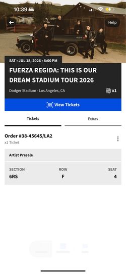 Furza regida ticket
