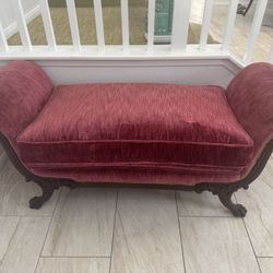 Red Reclaimer/Divan ( Backless Couch) 