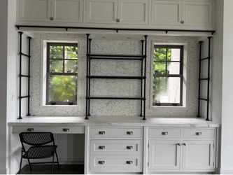 Key Klamp Iron Shelving with 1/3” Thick glass shelves (3)