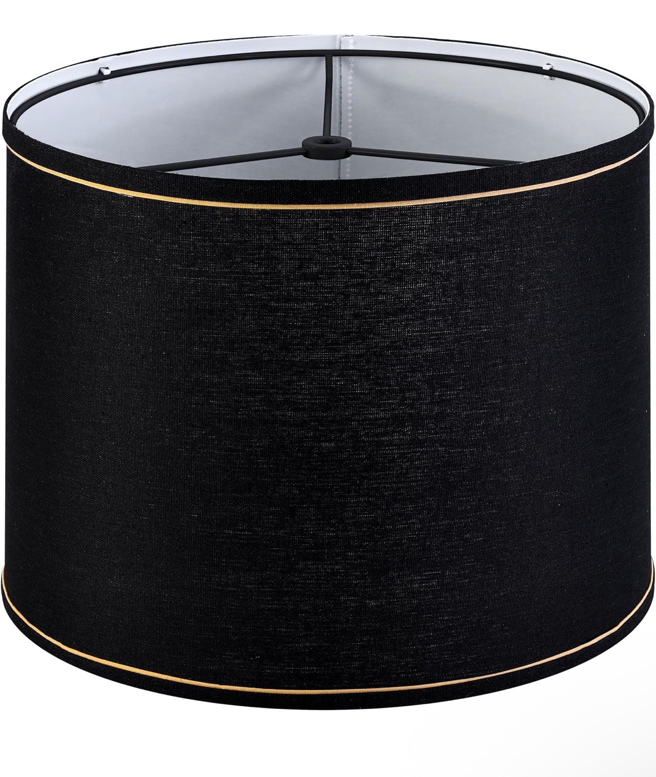 Black and Gold Trim Drum Lamp shade