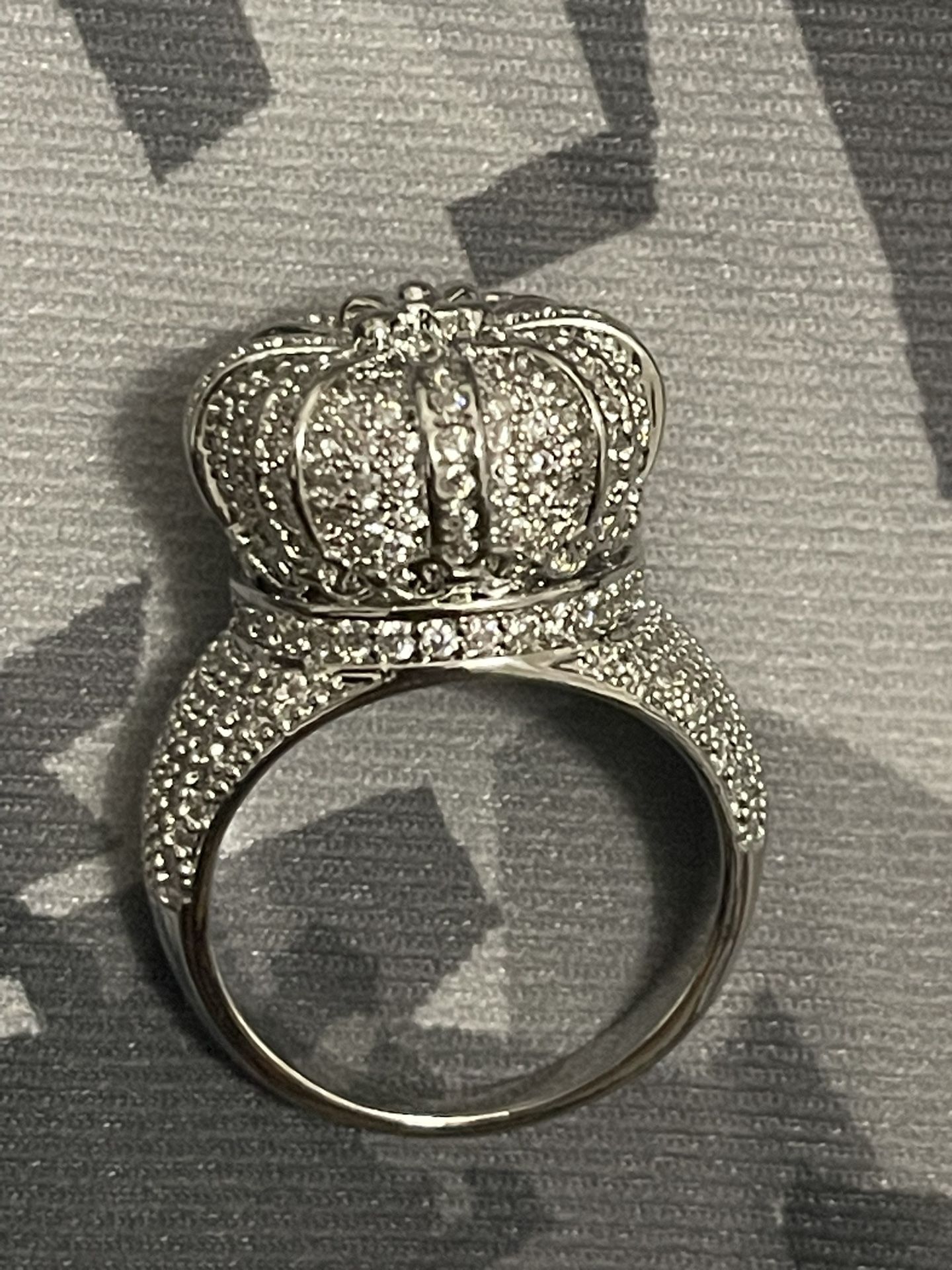 Moissanite Crown Ring