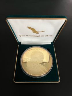 2000 Giant Quarter-Pound 24k Golden Proof Dollar Coin