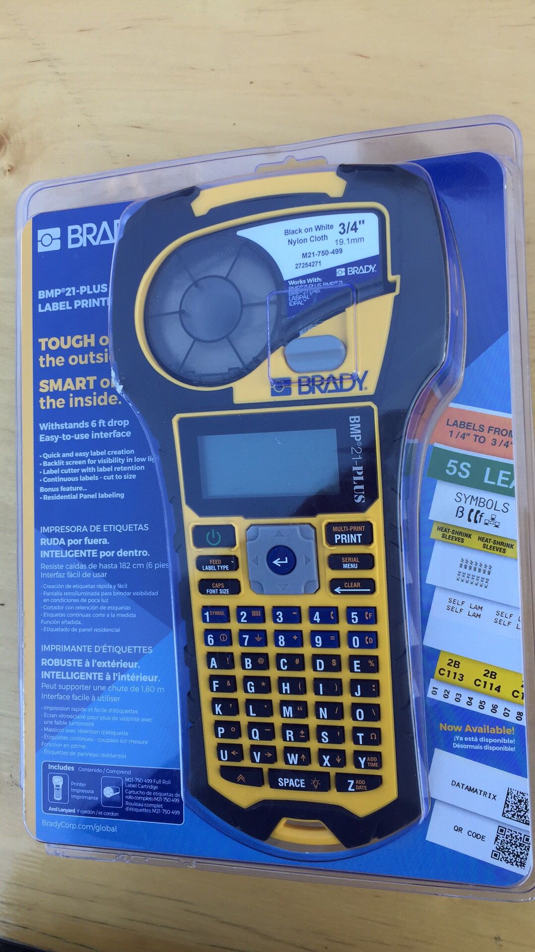 Brady BMP21-PLUS Handheld Label Printer with Rubber Bumpers
