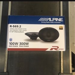 Alpine Type R 6x9 Inch Speakers 300 Watts Max 100 Watts RMS