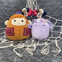 (2) Squishmallows, Disney Cruise Line Mickey Ears, & Stuffy Hammock